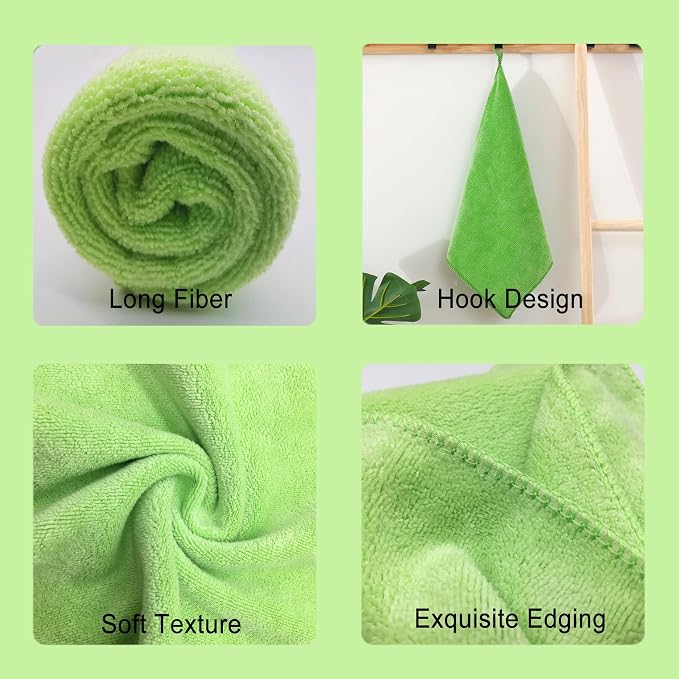 Microfiber Cleaning Cloth for Kitchen Housekeeping Dish Electronics Dust Rags - Image 4