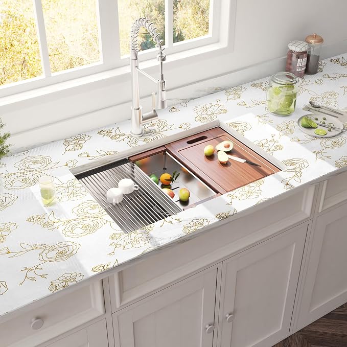 Shelf Cabinet Liner for Kitchen- Non Adhesive Drawer Liner Refrigerator Liner - Image 9