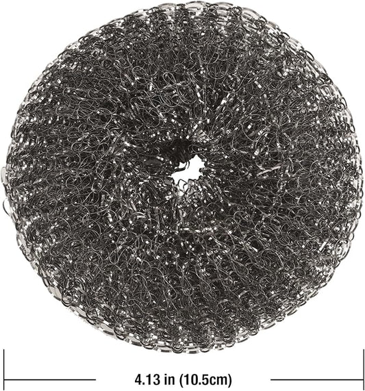 Heavy-Duty Stainless Steel Wool Barbecue Grill Cleaning Scrubber Pads, - Image 2