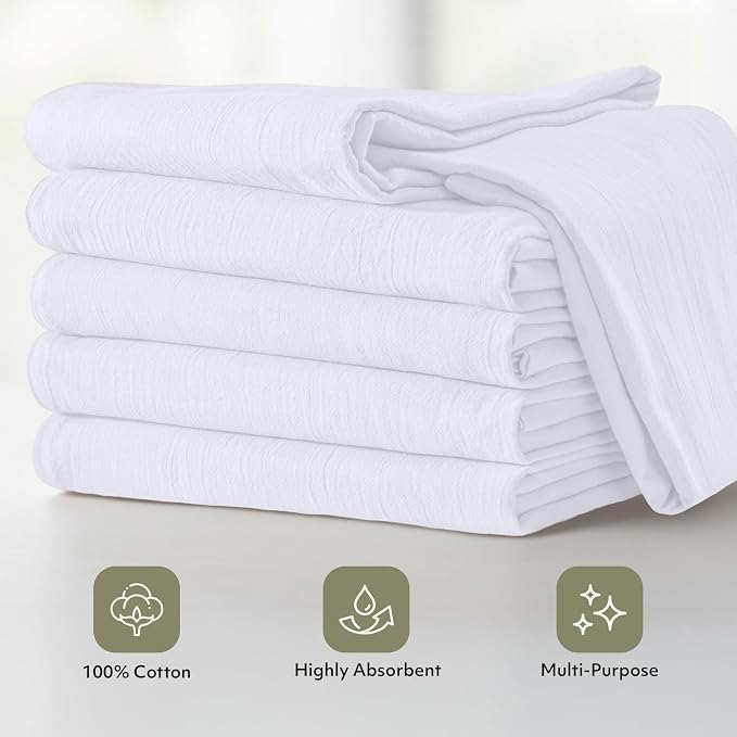 Utopia Kitchen White Flour Sack Towels 100% Cotton Tea Towels - Image 4