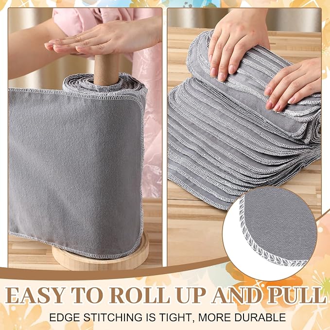 36 Pack Vintage Reusable Cleaning Cloths Washable Cotton Kitchen Towels - Image 3