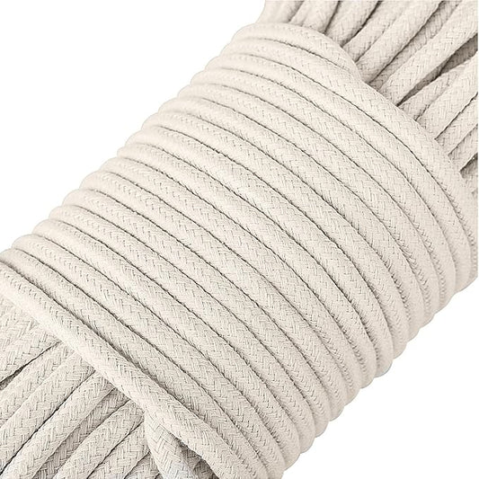 1/4 Inch Natural Cotton Rope, Used - Image 2