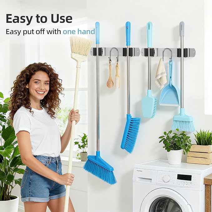 Broom Holder Wall Mount, Broom Hanger - Image 7