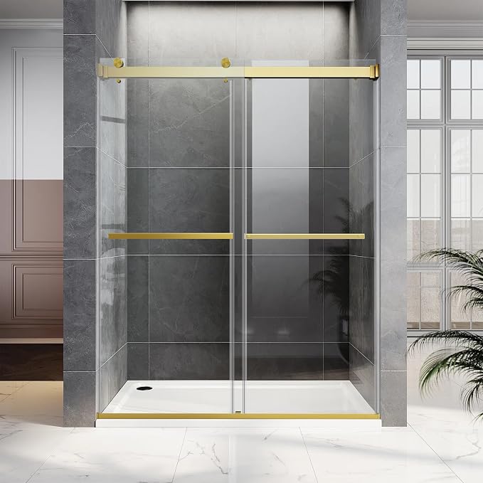 Frameless Sliding Shower Door, Stainless Steel Hardware, Double Sliding Shower - Image 2
