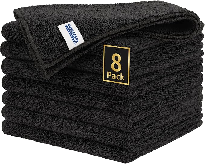 HOMERHYME Microfiber Cleaning Cloth, Premium 8 Pack Cleaning Towels, Lint-Free by HOMERHYME