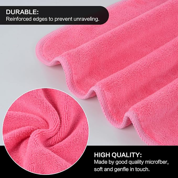 SINLAND Microfiber Facial Cloths Fast Drying Washcloth 12inch x 12inch Dark - Image 3