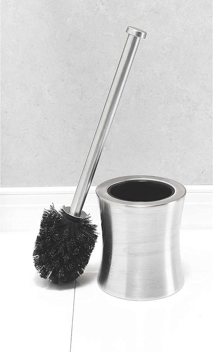 Bath Bliss Hour Glass Shape Weighted Bottom Toilet Brush & Holder Set, Heavy - Image 3