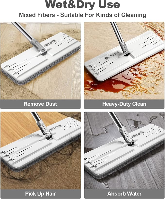 JOYMOOP Flat Mop Pads, Microfiber Mop Cleaning Pads, Washable Pads, Pads - Image 4