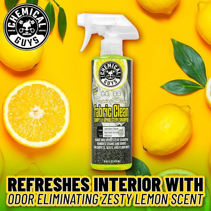 Chemical Guys Foaming Citrus Fabric Clean Carpet & Upholstery Cleaner, Ready to - Image 2