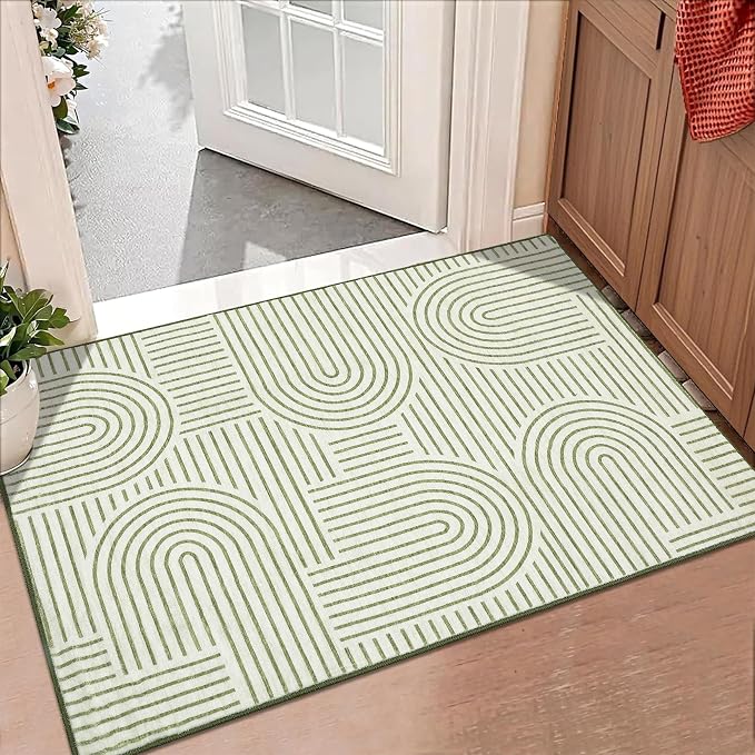 Washable Rug 2x3 Area Rugs for Entryway, Abstract Rug for Bedroom, Soft Rainbow - Image 2
