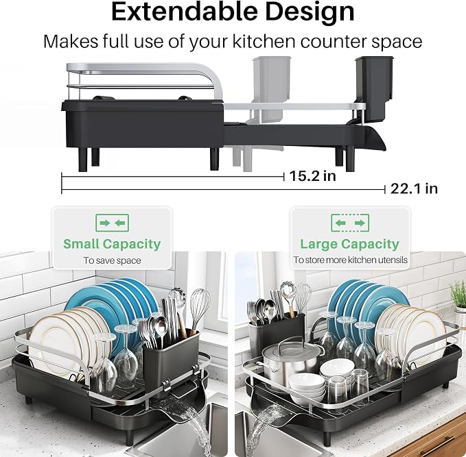 Dish Drying Rack, Expandable Dish Rack - Image 3