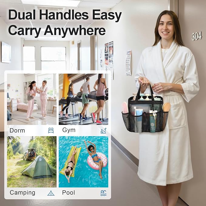 F-color Mesh Shower Caddy Portable - Image 6