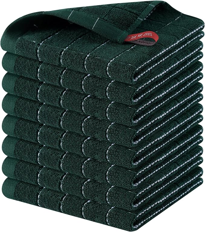 Homaxy 100% Cotton Terry Kitchen Dish Cloths, Ultra Soft and Absorbent Dish by Homaxy