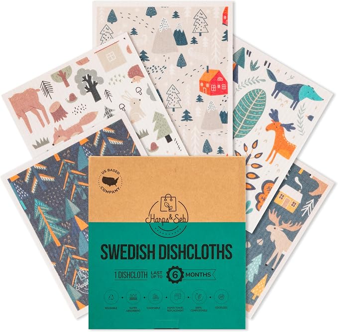Harps&Seb Swedish Dishcloths for Kitchen Dish Towels by HarpsSeb