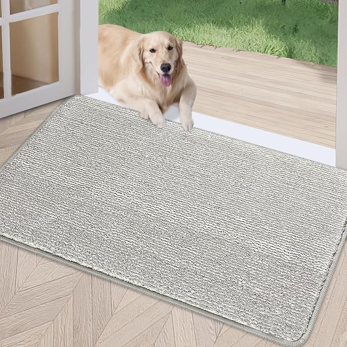 REFETONE Indoor Doormat, Front Door Mat 20"x32" Absorbent Rubber Backing Non by Refetone