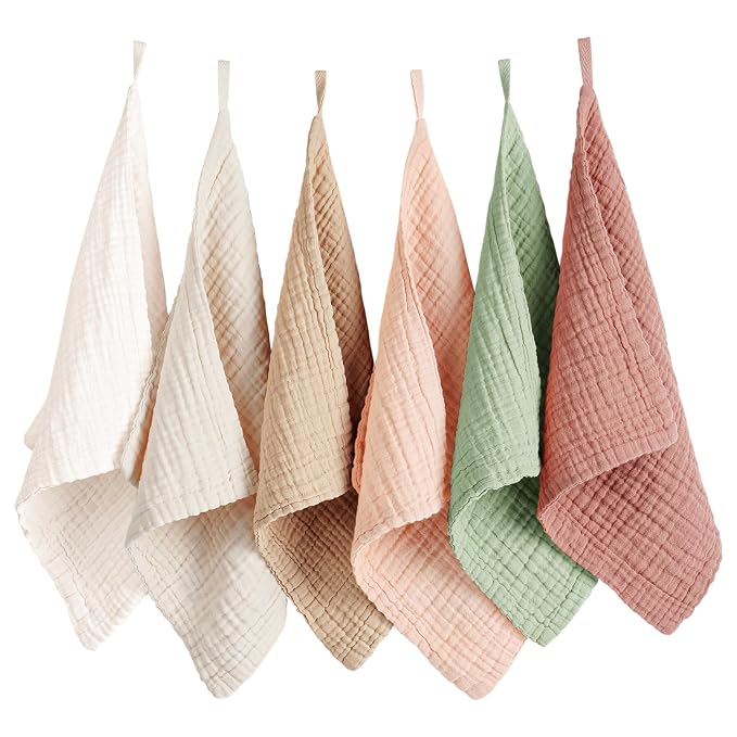 Konssy 6 Pack Face Cloths, Soft Wash Cloth by Konssy