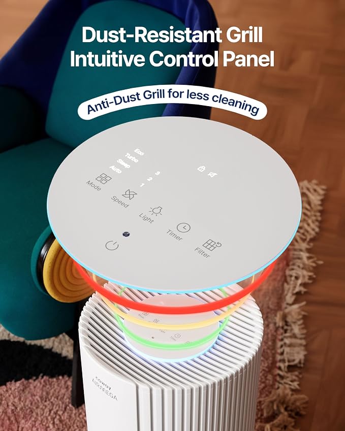 COWAY Air Purifiers for Large Room Whole Home Up to 2, True HEPA Filter for - Image 9