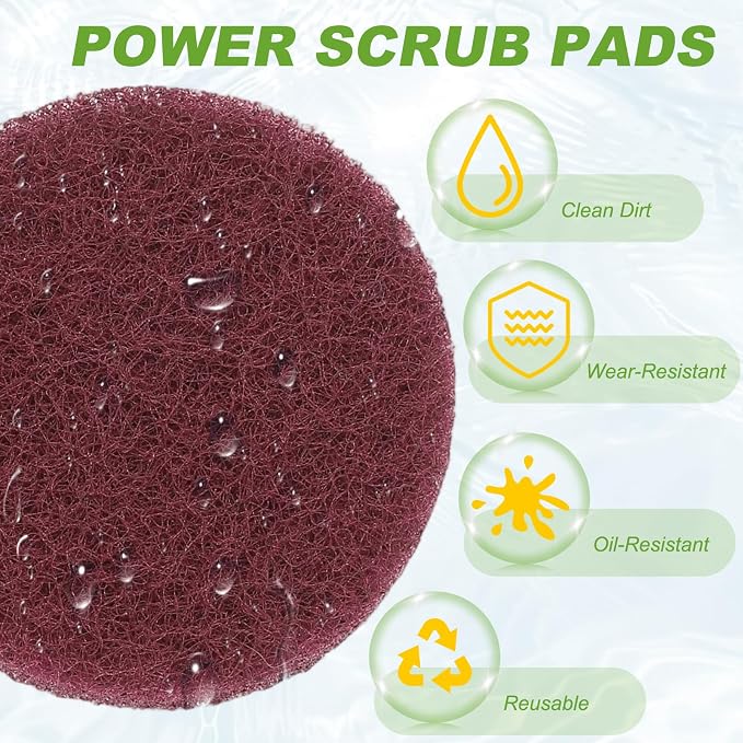 Power Scrub Pads, Scrubbing Pads 320 Grits Scouring Discs - Image 4