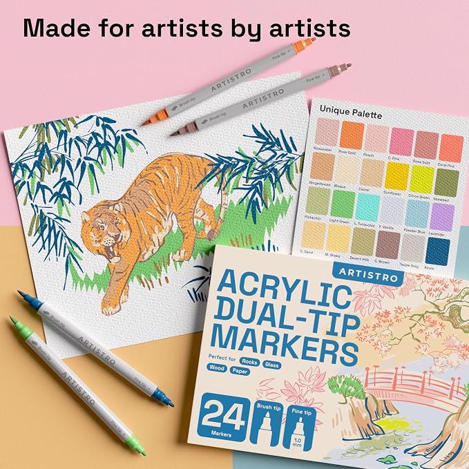 ARTISTRO 24 Pastel Acrylic Paint Markers - Image 4