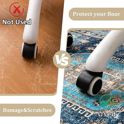Office Chair Mat for Hardwood Floor, 60"x45" Easy Glide Computer Desk Mat Protector for Rolling Chair Under Desk Rug Nonslip Backing, Machine Wash, (Modern)