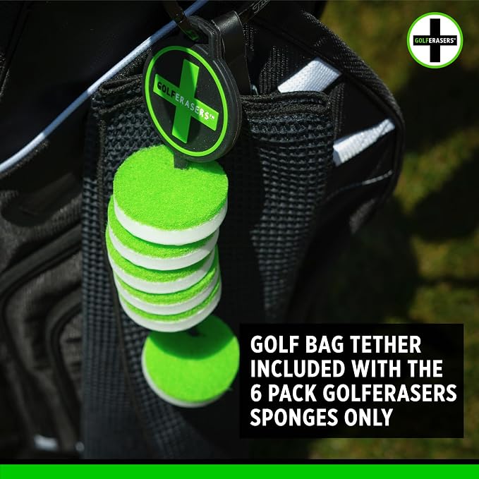 Instant Golf Eraser with Bag Tether, Premium Dual-Sided Sponge - Image 5