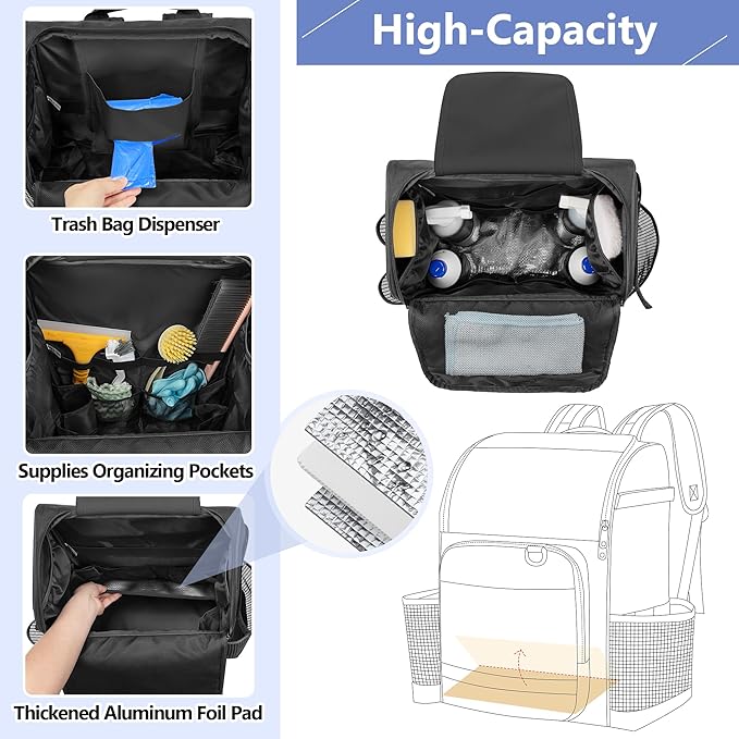 LoDrid Cleaning Bag with Thickened Adjustable Shoulder Straps, Large Cleaning - Image 3