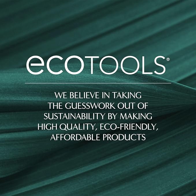 EcoTools Sea Gems Face Makeup Brush & Sponge 4 Piece Set, Eco-Friendly Makeup - Image 12