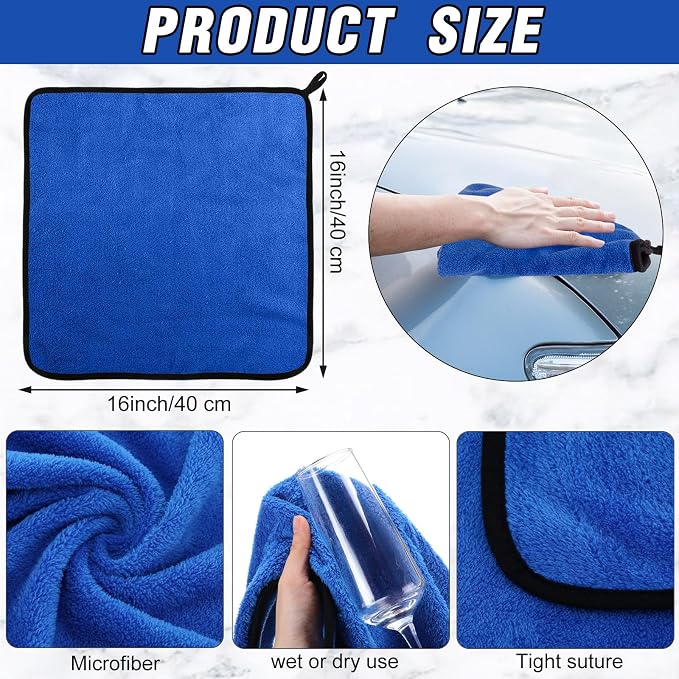 Tallew 80 Pcs Microfiber Towels:16"x16" Microfiber Drying Towels Bulk Micro - Image 2