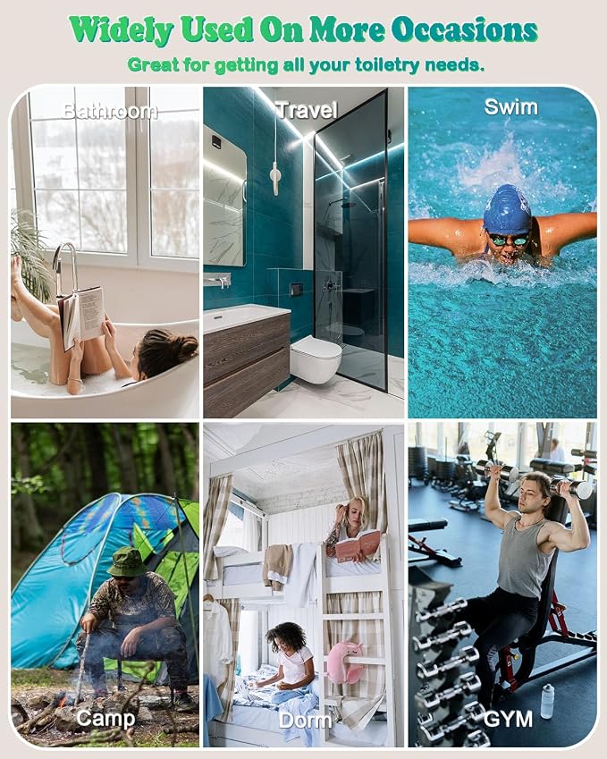 XL Mesh Shower Caddy Portable Shower Bag - Image 8