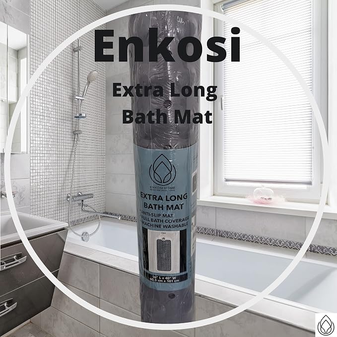ENKOSI Bathtub Mat – 40 x 16 Inch Extra Long Non Slip Shower Mat – Anti Slip - Image 7