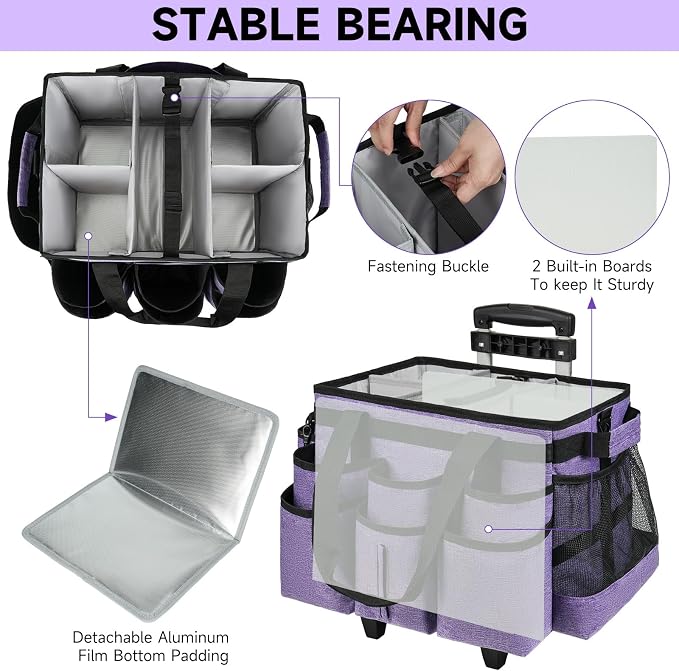 Large Rolling Cleaning Caddy Bag - Image 2