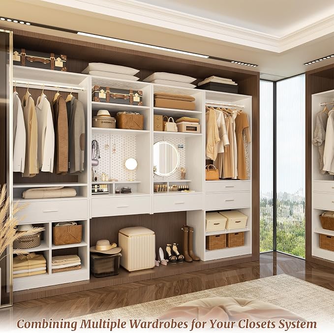 Unikito 75” Modular Closet System, Freestanding Closet Organizer - Image 3