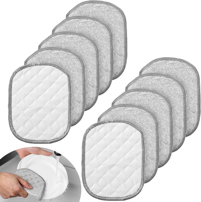 TIESOME 10Pcs Newly Upgraded Double Side Non Scratch Wire Dishcloths, Reusable by Unknown