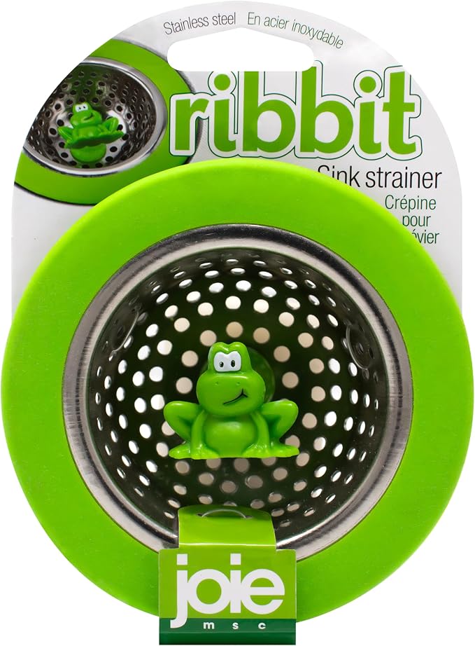Joie Ribbit Kitchen Sink Strainer Basket, Fits All Standard Sinks, Stainless by TheJoie
