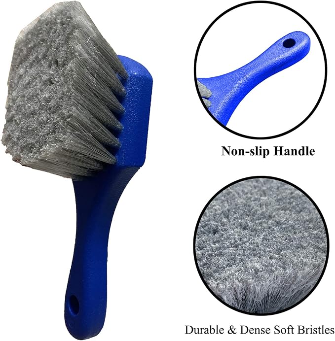 Wheel & Tire Brush for Car Rim, Soft Bristle Car Wash Brush, Cleans Tires & - Image 2
