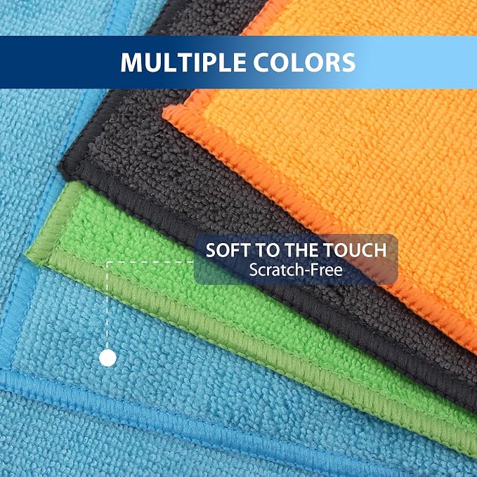 Tricol Clean 12 Pack Microfiber Cleaning Cloth 11.8x11.8inch - Image 3