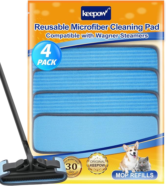 KEEPOW Reusable Microfiber Mop Pads Compatible by KEEPOW