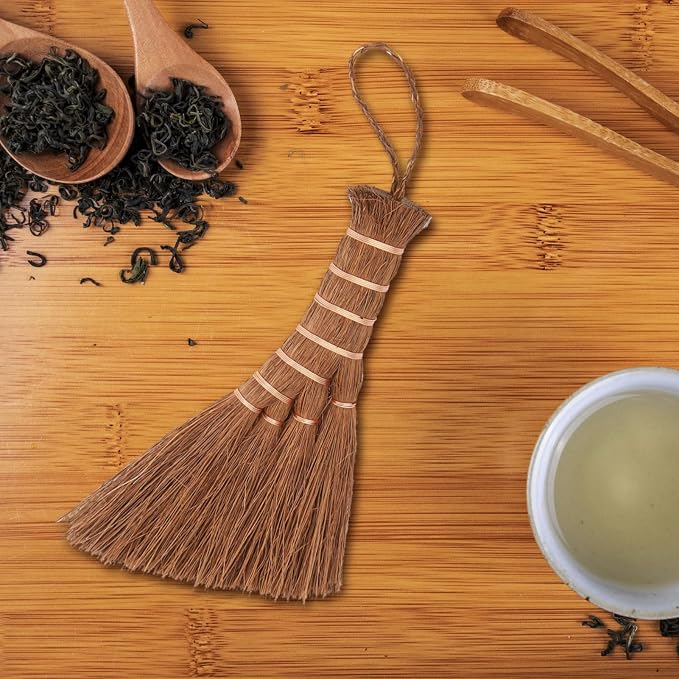 Hand Whisk Broom, 5.9in Small Whisk Broom Hand Held Tea Tray Brush - Image 6
