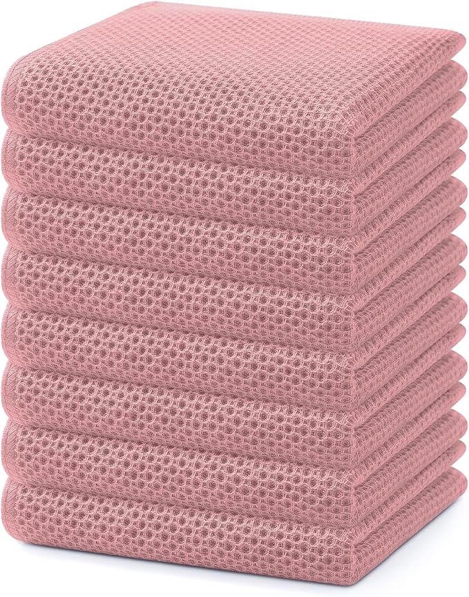 Homaxy 100% Cotton Waffle Weave Kitchen Dish Towels, Ultra Soft Absorbent Quick by Homaxy