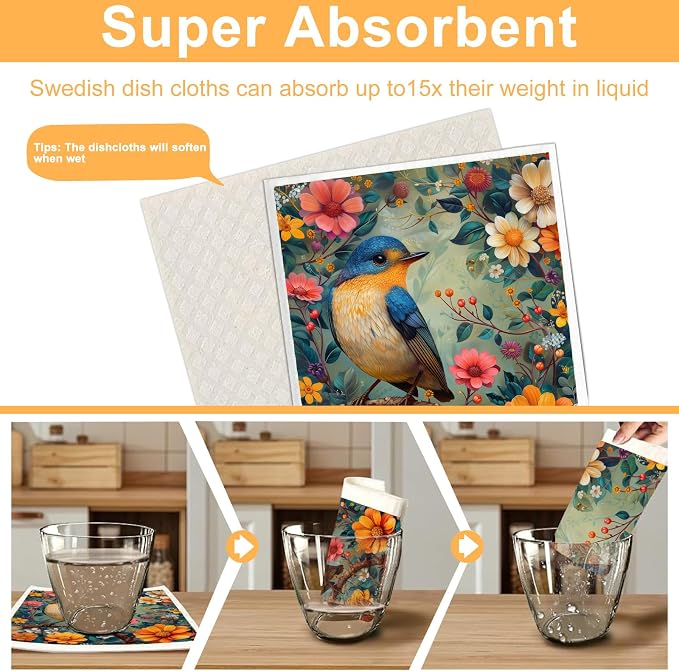 6 Pack Swedish Dishcloths for Kitchen - Image 5