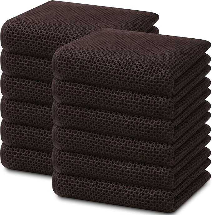 Homaxy 100% Cotton Waffle Weave Kitchen Dish Towels, Ultra Soft Absorbent Quick by Homaxy