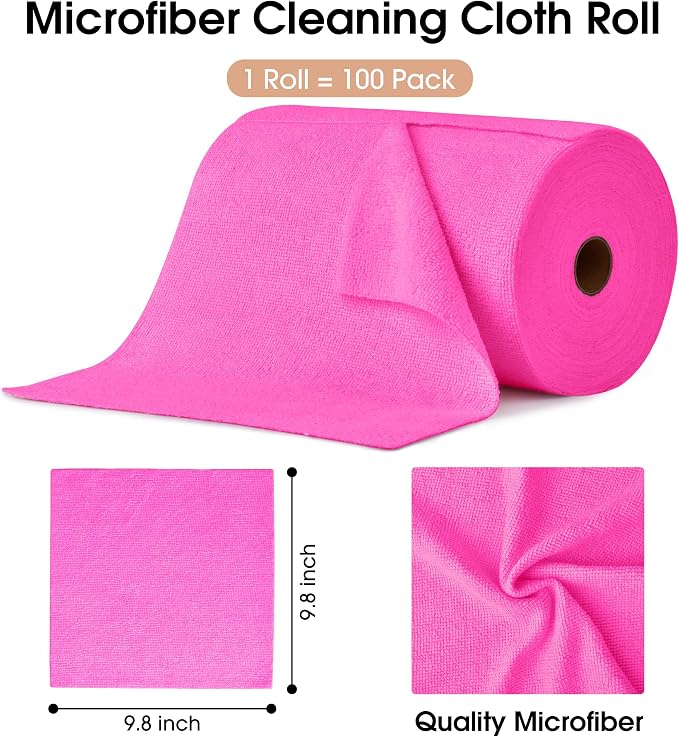 KitchLife Microfiber Cleaning Cloth Roll, 100 Pack - Image 2