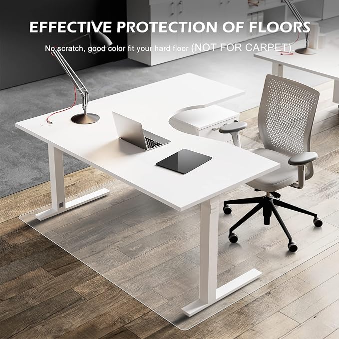 SALLOUS Office Chair Mat for Hard Floors, Slip Resistant Floor Protector Desk - Image 4