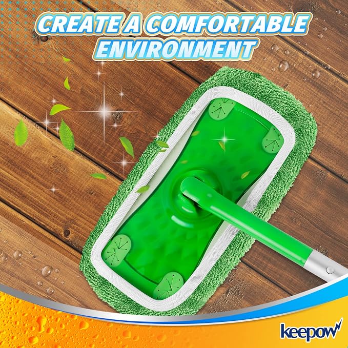 KEEPOW Reusable Microfiber Mop Pads - Image 8