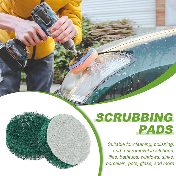 Power Scrub Pads, Scrubbing Pads 180 Grits Scouring Discs - Image 5
