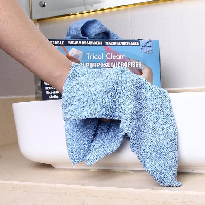 Tricol Clean Profesional Resuable Lint Free Microfiber Edgeless Cleaning Cloth - Image 3