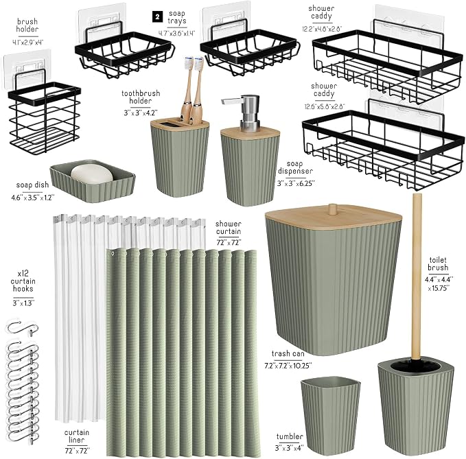 Clara Clark Bathroom Accessories Set - Image 3