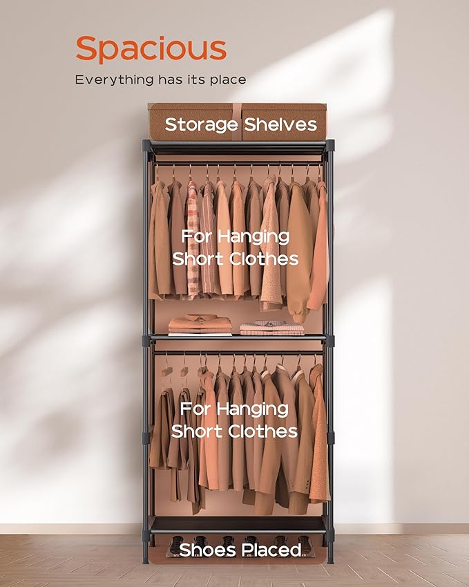 Clothes Rack, Portable Closet, 27.6 Inch Wardrobe Closet, Clothes Storage - Image 4
