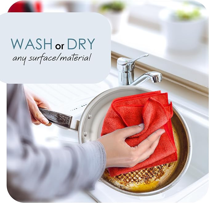 Hearth & Harbor Microfiber Cleaning Cloth, Reusable Microfiber Towels - Image 3