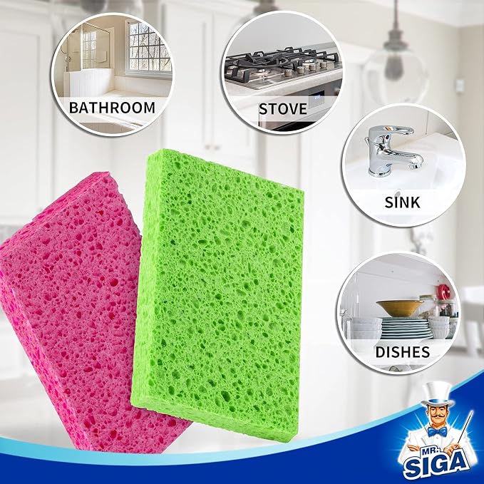 MR.SIGA Scrub Sponges, Non-Scratch Sponges - Image 3